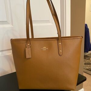Coach Brown Leather Tote Bag